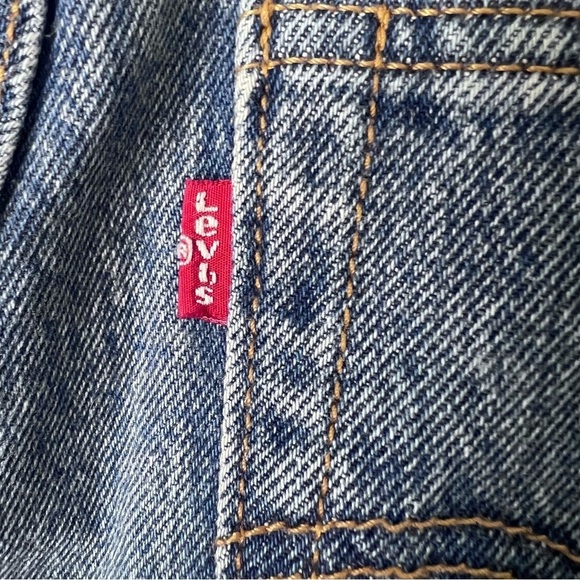 Levi's Distressed Tapered High Rise Button Fly Jeans Size 24 - Picture 12 of 13